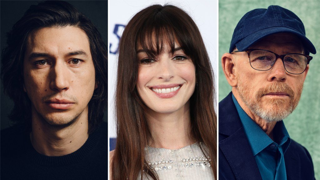 Adam Driver, Anne Hathaway Alone at Dawn Sets Christmas 2027 Rollout
