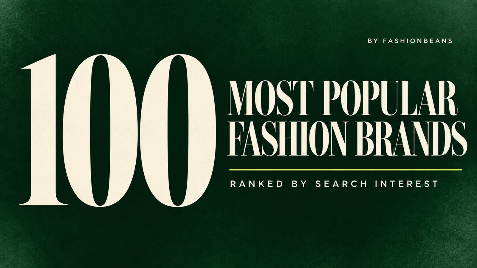 100 Most Popular Fashion Brands, Ranked